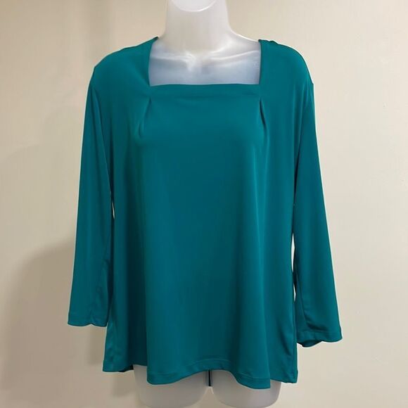 NWT Anne Klein Green Blouse.  Size XL Extra Large 14/16 - Picture 1 of 8